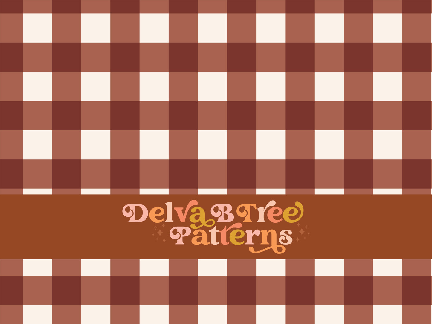 One inch brown and white gingham seamless file for fabric printing. Classic Buffalo Checked Repeat Pattern for textiles, polymailers, baby boy lovey blankets, nursery crib bedding, kids clothing, girls hair accessories, home decor accents, pet products.
