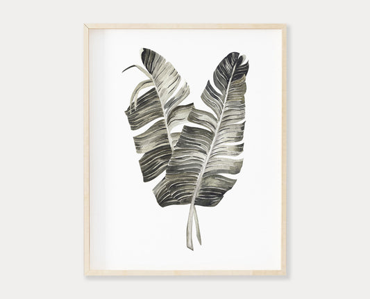 Palm Leaf Printable Wall Art, Digital Download