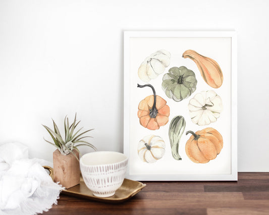 Mixed Gourds Printable Wall Art, Digital Download
