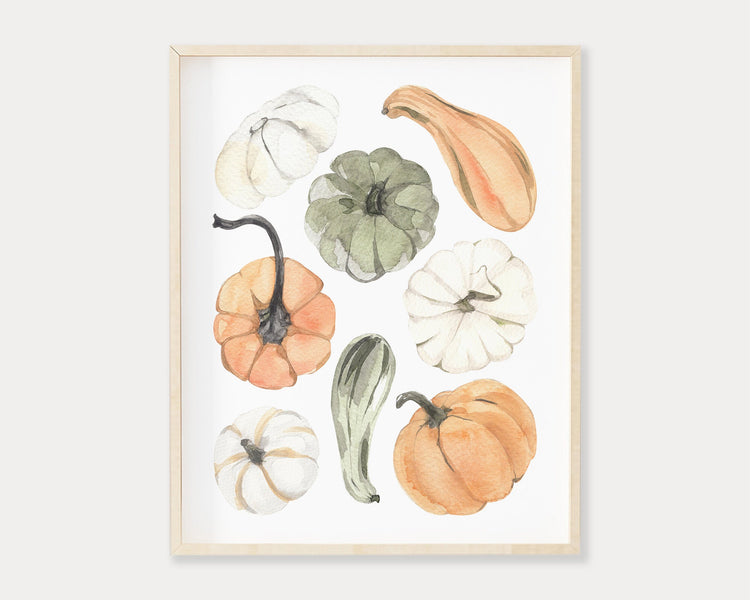 Mixed Gourds Printable Wall Art, Digital Download