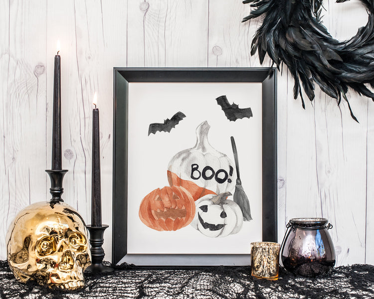 Halloween Printable Wall Art, Digital Download