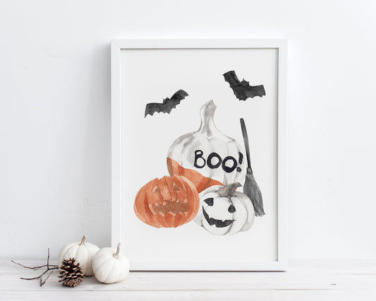 Halloween Printable Wall Art, Digital Download