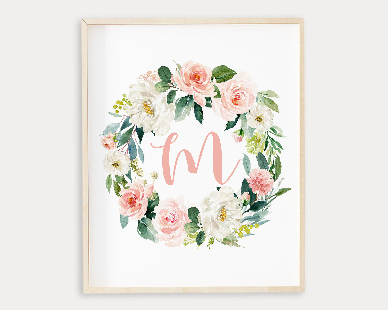 Tropical Floral Letter M Monogram Printable Wall Art, Digital Download –  Delva B. Tree
