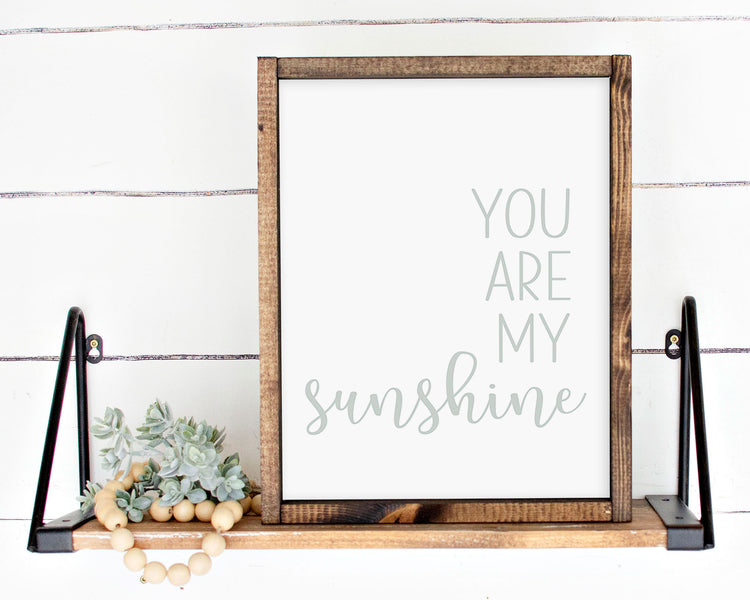 Blue You are my Sunshine Printable Wall Art, Digital Download